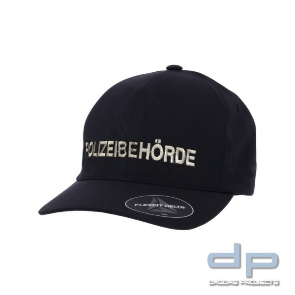 Flexfit Delta Cap mit Bestickung "POLIZEIBEHÖRDE", schwarz verstellbar
