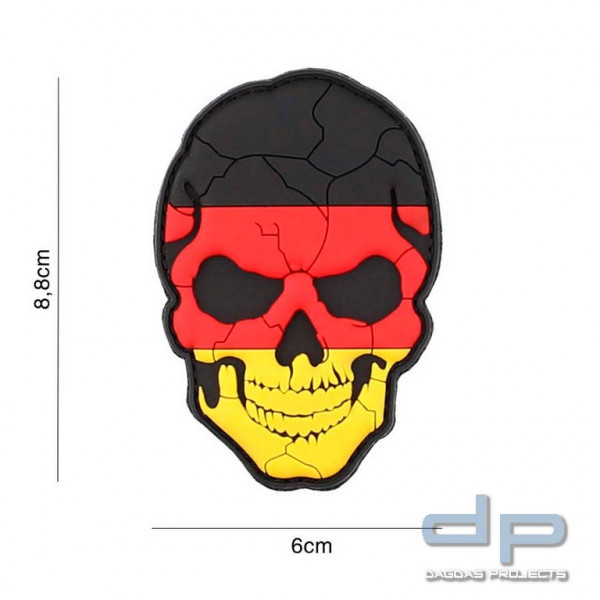 Emblem 3D PVC Skull Deutschland cracked