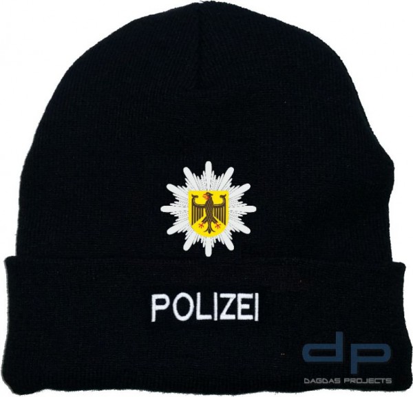 ETZEL Strickmütze Bundespolizei, schwarz
