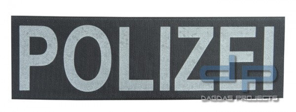 Schriftzug Groß/Klett Polizei Maße 33x10cm
