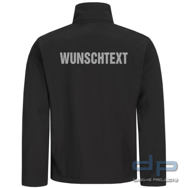 Schnittschutz-Funktionsjacke Oldenburg schwarz mit Wunschaufdruck in reflex silber