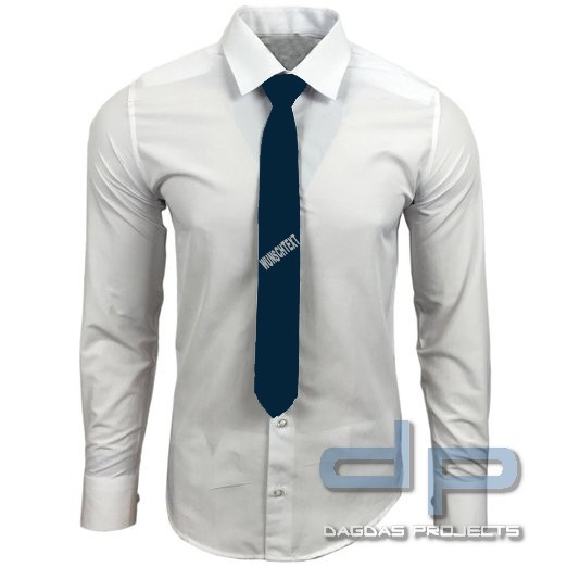 Krawatte Behördenqualität Farbe dunkelblau mit Wunschaufdruck