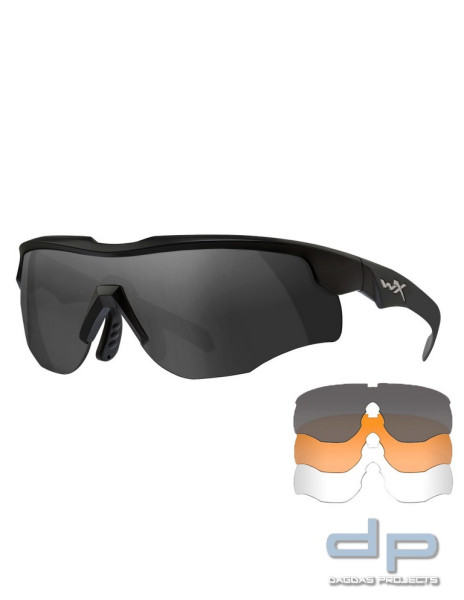 WILEY X Schutz-/Schiessbrille "WX ROGUE COMM" inkl. Wechselscheiben &amp; Etui