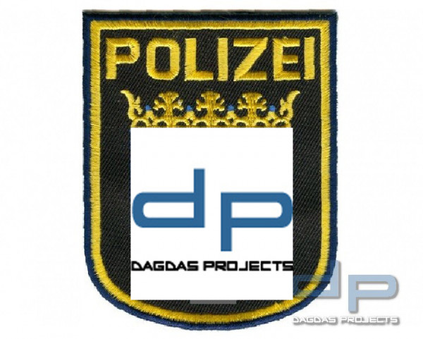 Gesticktes Abzeichen mit Klett Polizei Hessen