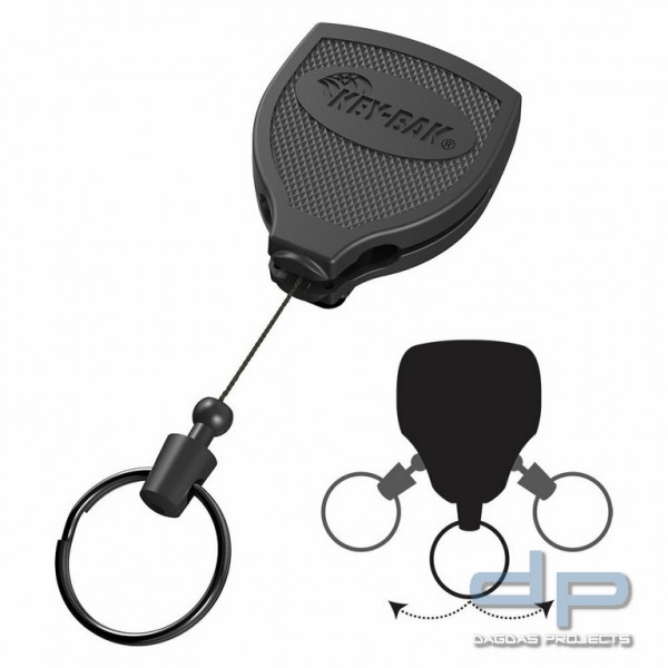 KEY-BAK KEY Holder Super48 Plus Heavy Duty beidseitig schwenkbar mit Gürtelclip