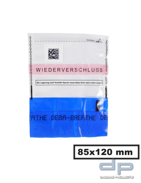 Debabreathe Beweissicherungstasche XXS 85 x 120 mm, 50er Pack