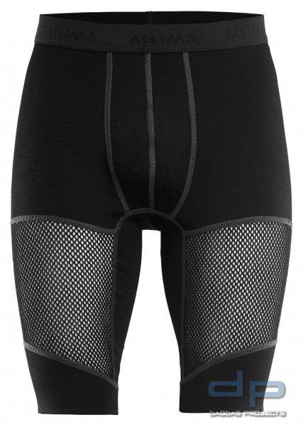 Aclima WoolNet Long Shorts Schwarz