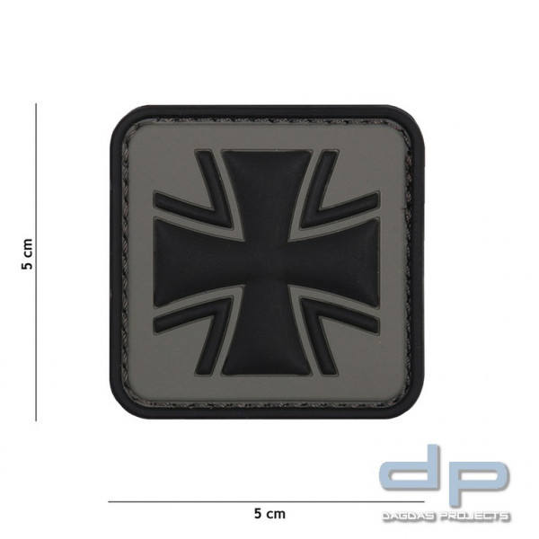 Emblem 3D PVC Deutsches Kreuz grau