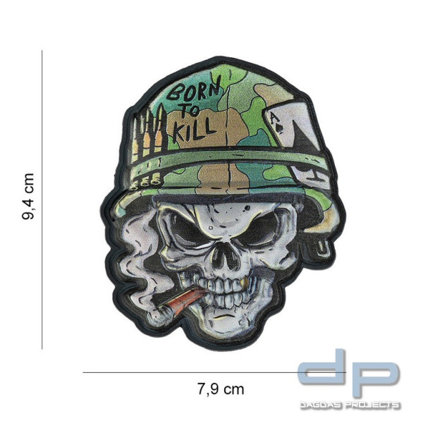 Emblem 3D UV Schädel Vietnam Ass