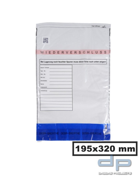Debabreathe Beweissicherungstasche S 195 x 320mm, 50er Pack