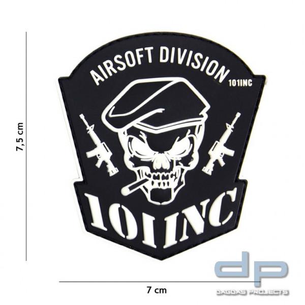 Emblem 3D PVC Airsoft Division 101 INC schwarz