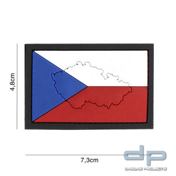 Emblem 3D PVC Tschechische Republik mit Kontur