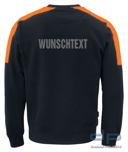 Projob SWEATSHIRT in Schwarz-Gelb und Schwarz-Orange mit Aufdruck nach Wunsch