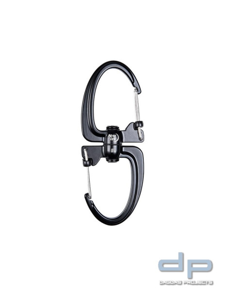NiteIze(TM) Doppel-Karabiner S-Biner® - 360 Grad drehbar, SlideLock® , Größe 4