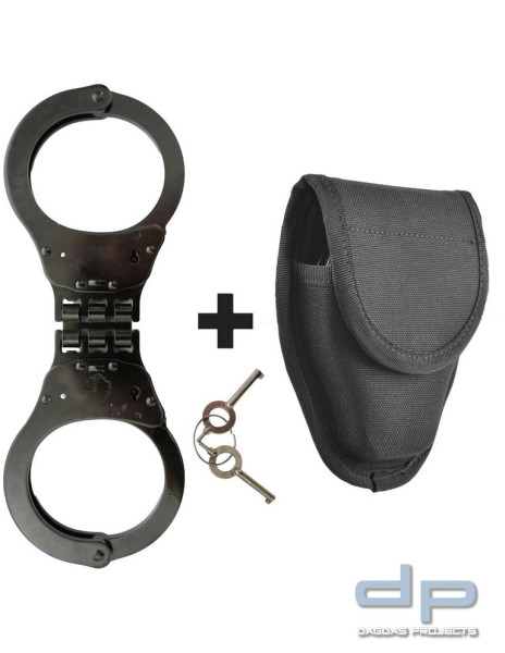 Combo COP® Stahlhandfessel 0109 + COP® 8001-MOL Molle-/Gürtelholster