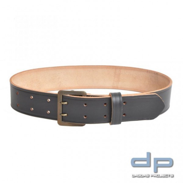 COP® 9293 Leder-Dienstkoppel altgoldfarbiger Zweidornschnalle, 45 mm