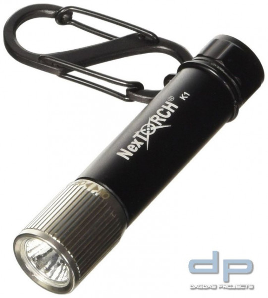 Nextorch™ K1 LED Taschenlampe schwarz - kleines Gehäuse, maximale Leistung