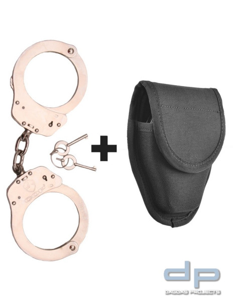 Combo COP® Stahlhandfessel 0109 + COP® 8001-MOL Molle-/Gürtelholster