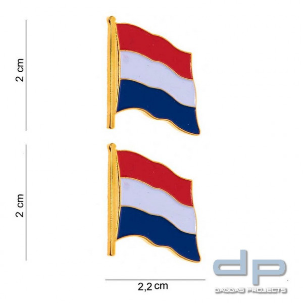 Emblem Holländische Flagge 2 Stück