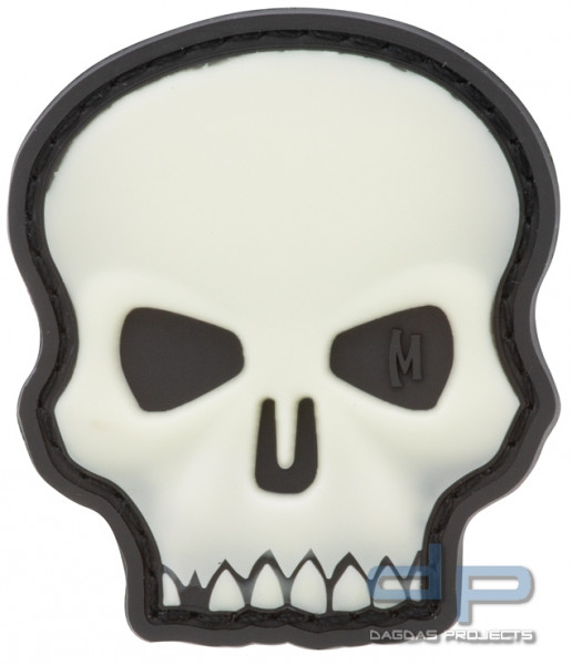 Maxpedition Rubber Patch HI RELIEF SKULL Glow