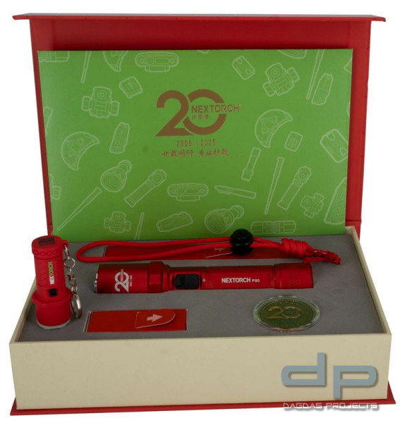 Nextorch P80 Taschenlampe 20 Jahre Sonder Edition (bis zu 2100 Lumen)