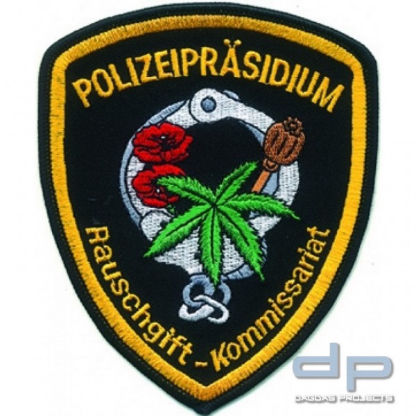 Stoffaufnäher - Polizeipräsidium - Rauschgift Kommissariat