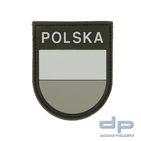 Emblem 3D PVC Polska grau