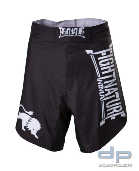 FIGHTNATURE MMA Short Functional in Schwarz und Weiß