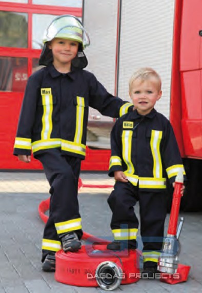 Kinder Feuerwehrjacke 50% Baumwolle, 50% Polyester Größe: III oder Größe: IV