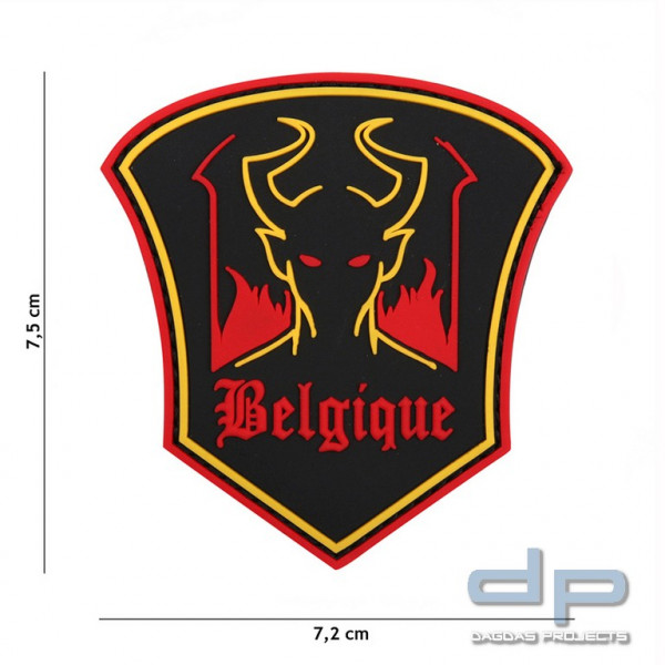 Emblem 3D PVC Belgische Teufel schwarz
