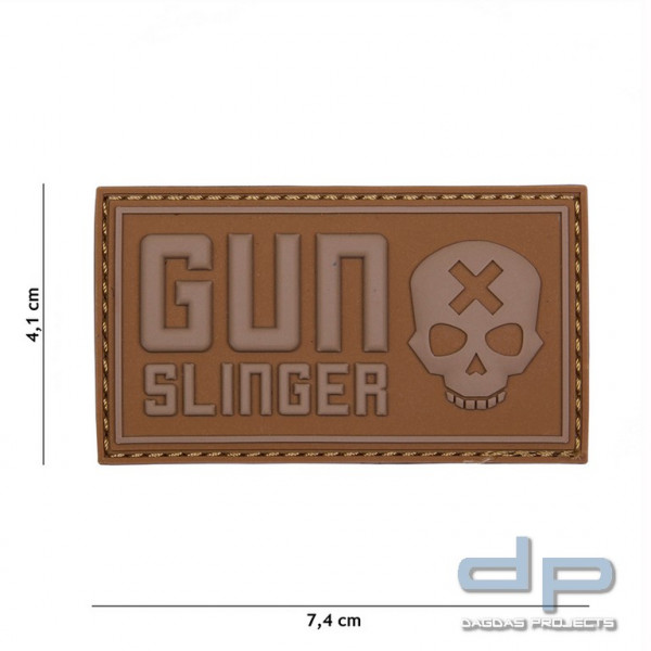 Emblem 3D PVC Gun Slinger Skull coyote