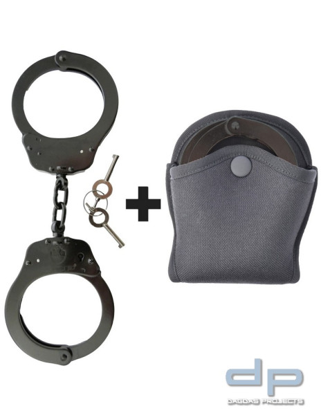 Combo COP® Stahlhandfessel 0109 + COP® 9131N Molle-/Gürtelholster