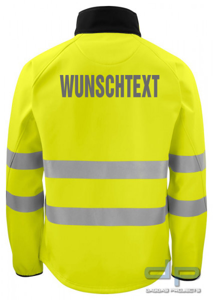 Projob 6432 SOFTSHELL JACKE EN ISO 20471 KLASSE 3/2 in verschiedenen Farben mit Aufdruck nach Wunsch