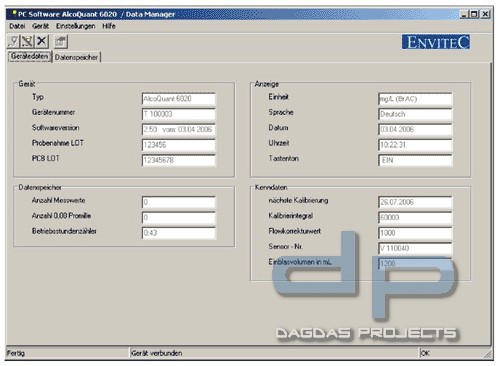 Software Data Manager für AlcoQuant 6020