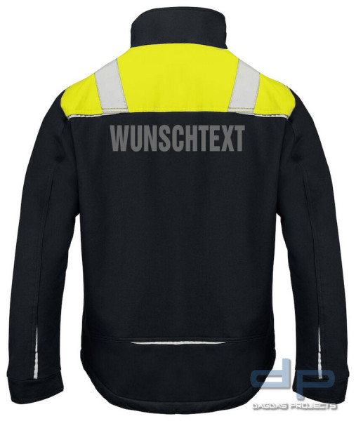 Projob 5437 GEFÜTTERTE SERVICEJACKE 100% BAUMWOLLE in Blau/Gelb und Schwarz/Gelb mit Aufdruck nach W