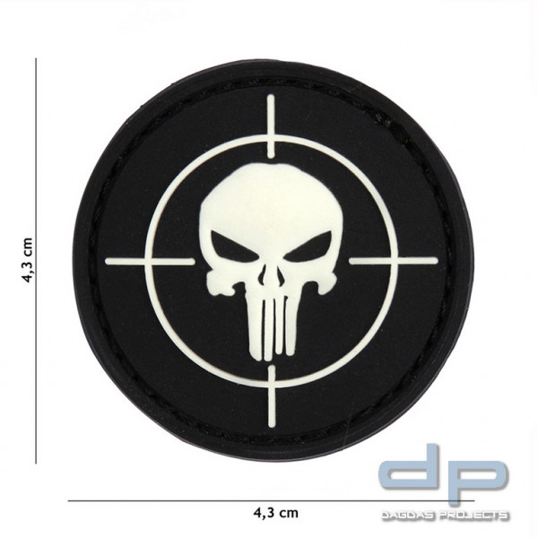 Emblem 3D PVC Punisher Visier Schwarz