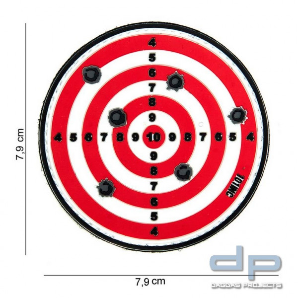 Emblem 3D PVC Zielscheibe rot