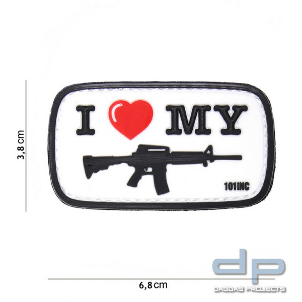 Emblem 3D PVC I Love My M4 weiss