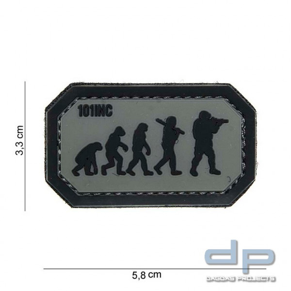 Emblem 3D PVC Airsoft Evolution grau/schwarz
