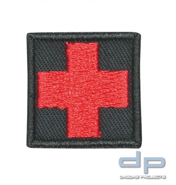 Medic Kreuz Schwarz/Rot Klein