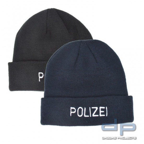 Strick Watch Cap bestickt - POLIZEI