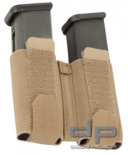 Warrior - A.S. doppelte 9mm Magazintasche (Einschub für Kangaroo Pouch) in Coyote