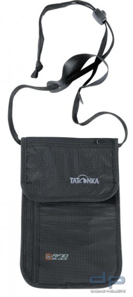 Tatonka Skin Neck Pouch mit RFID-Ausleseschutz Schwarz oder Khaki