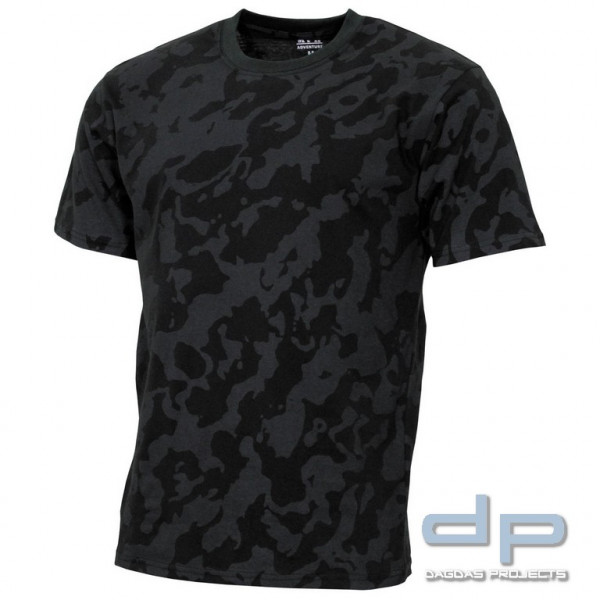 US T-Shirt, &quot;Streetstyle&quot;, night-camo, 140-145 g/m², Größe: 3XL