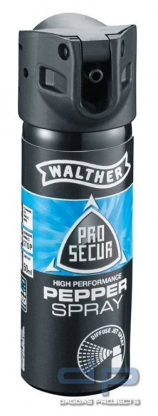 Walther ProSecur Pfefferspray 3,5 Meter Reichweiter konischer Strahl