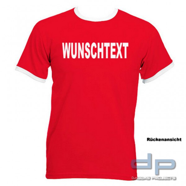 Valueweight Ringer T in verschiedenen Farben mit Wunschtext