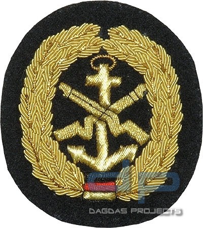 Barett Abzeichen Marinesicherung Handgestickt