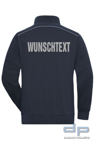 Half-Zip Sweat dp S-Serie in Dunkelblau mit Wunschaufdruck Größe 5 XL