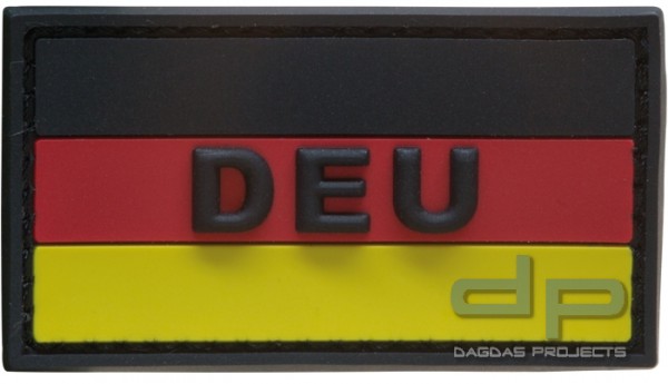 3D Rubber Patch Deutschlandflagge &quot;DEU&quot; SRG Small