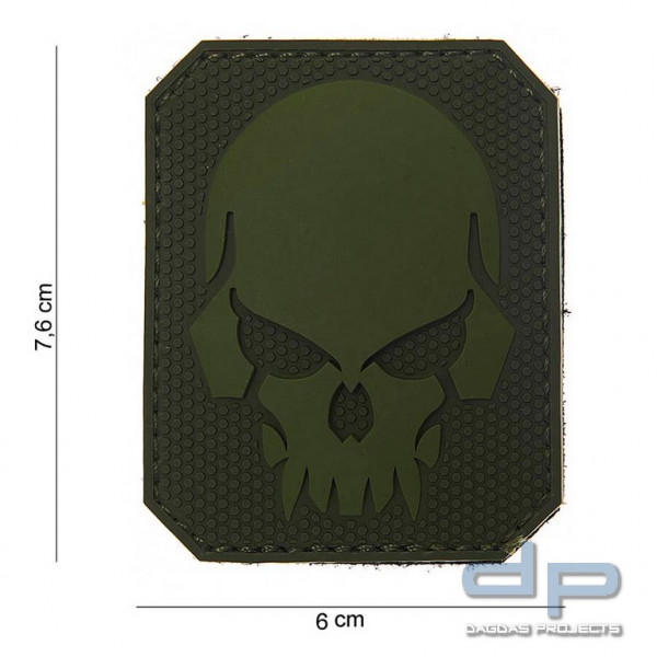Emblem 3D PVC Pirate Skull green